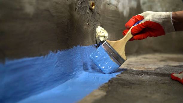 Commercial Exterior Waterproofing project at a Greenville, IN business property by SJ Waterproofing Pros